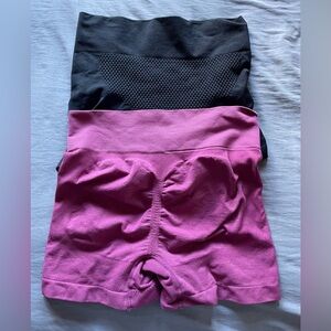 Women's Black and Pink Shorts